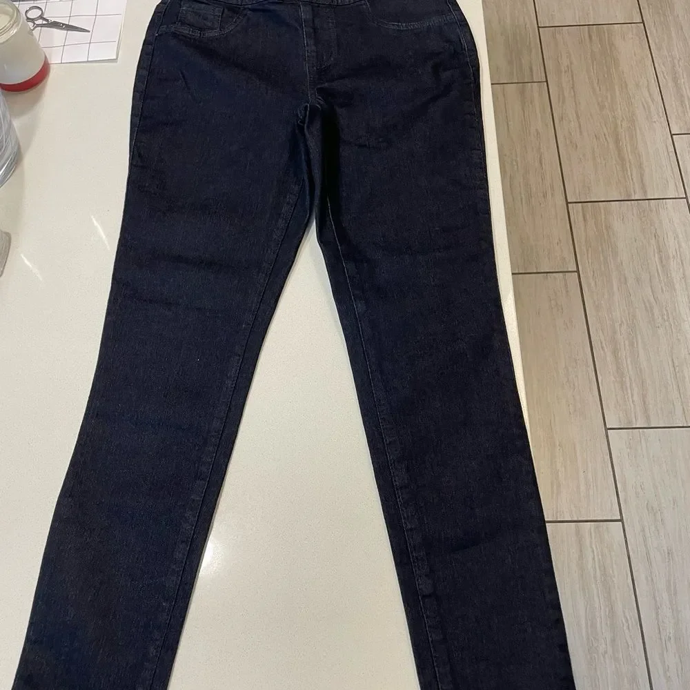 1822 Denim Dark Wash Pull-On Jeggings Stretchy Comfort Fit Pants size 4